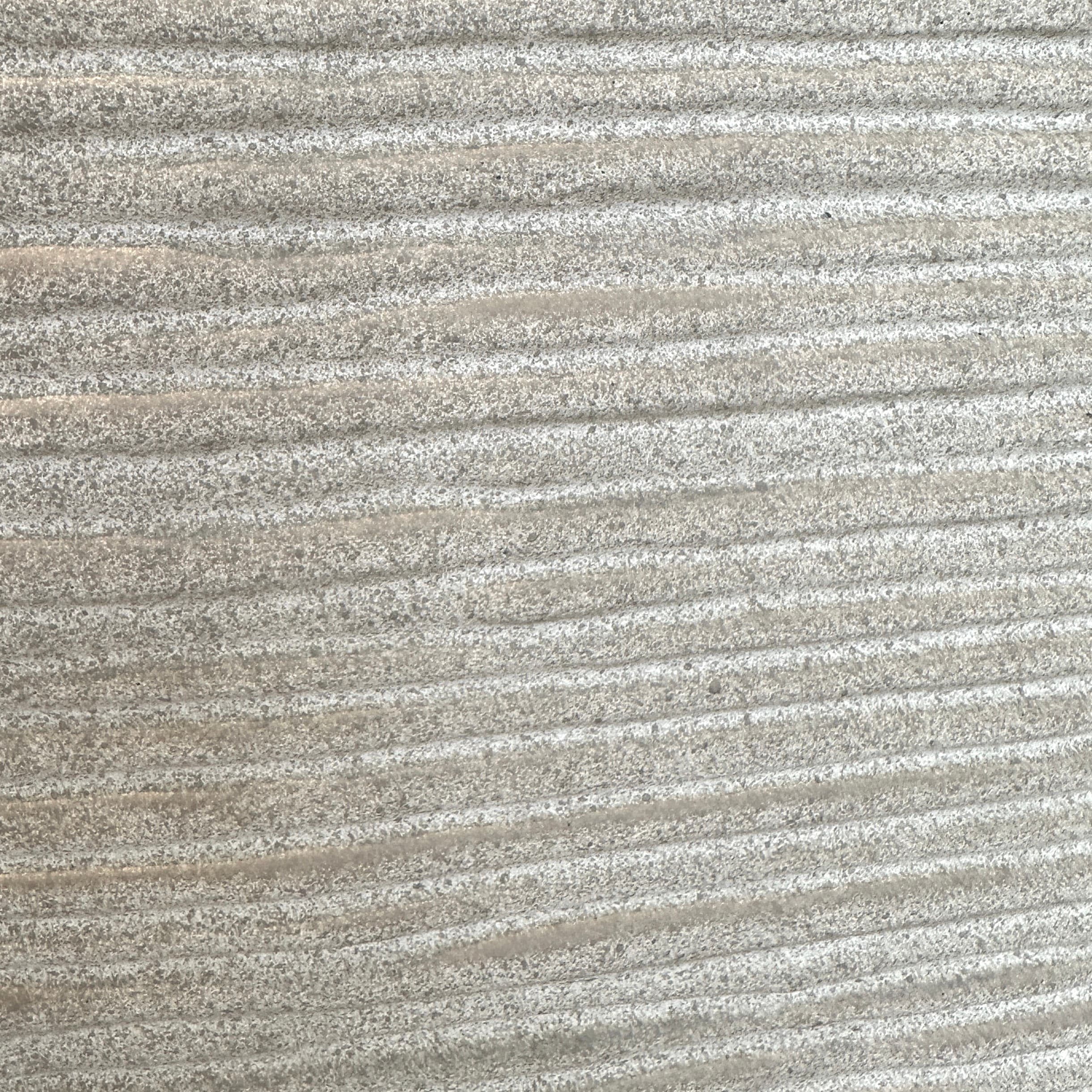 Limestone fibre cement with raked finish