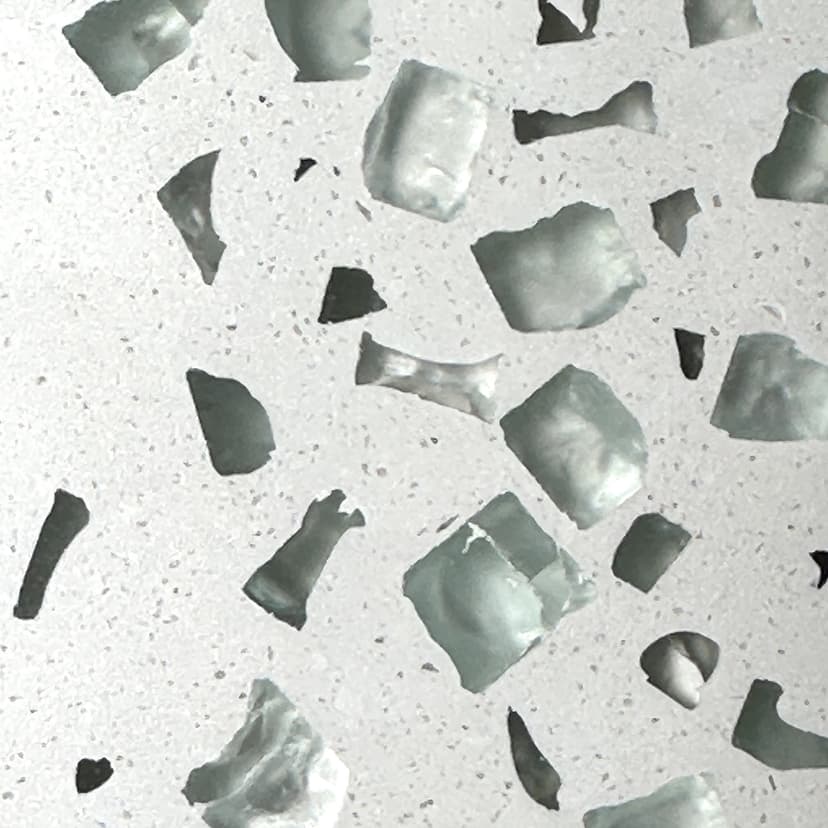 White Terrazzo with Glass Flakes