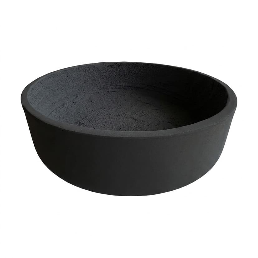 Light Fiber Cement Pot with Dinner Bowl Shape