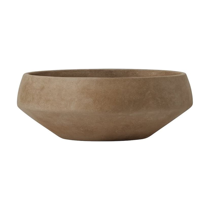Light Fiber Cement Pot with Saucer Shape