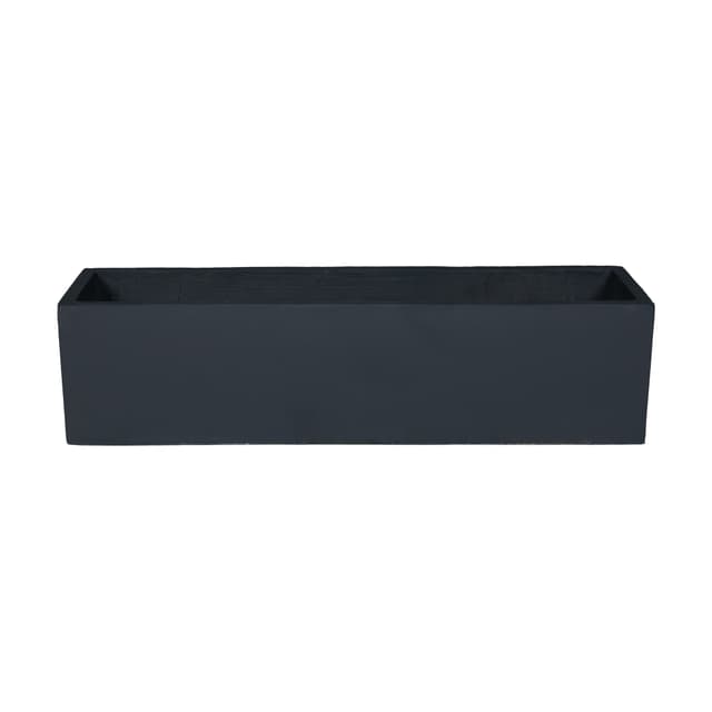 Light Fiber Cement Pot with Wide Rectangle Shape